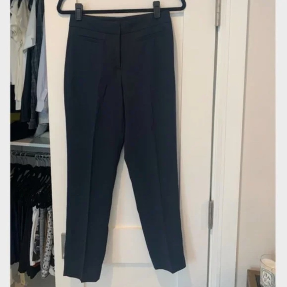 J. Crew Navy Blue Straight Leg High Rise Trouser Pants [Size 0]